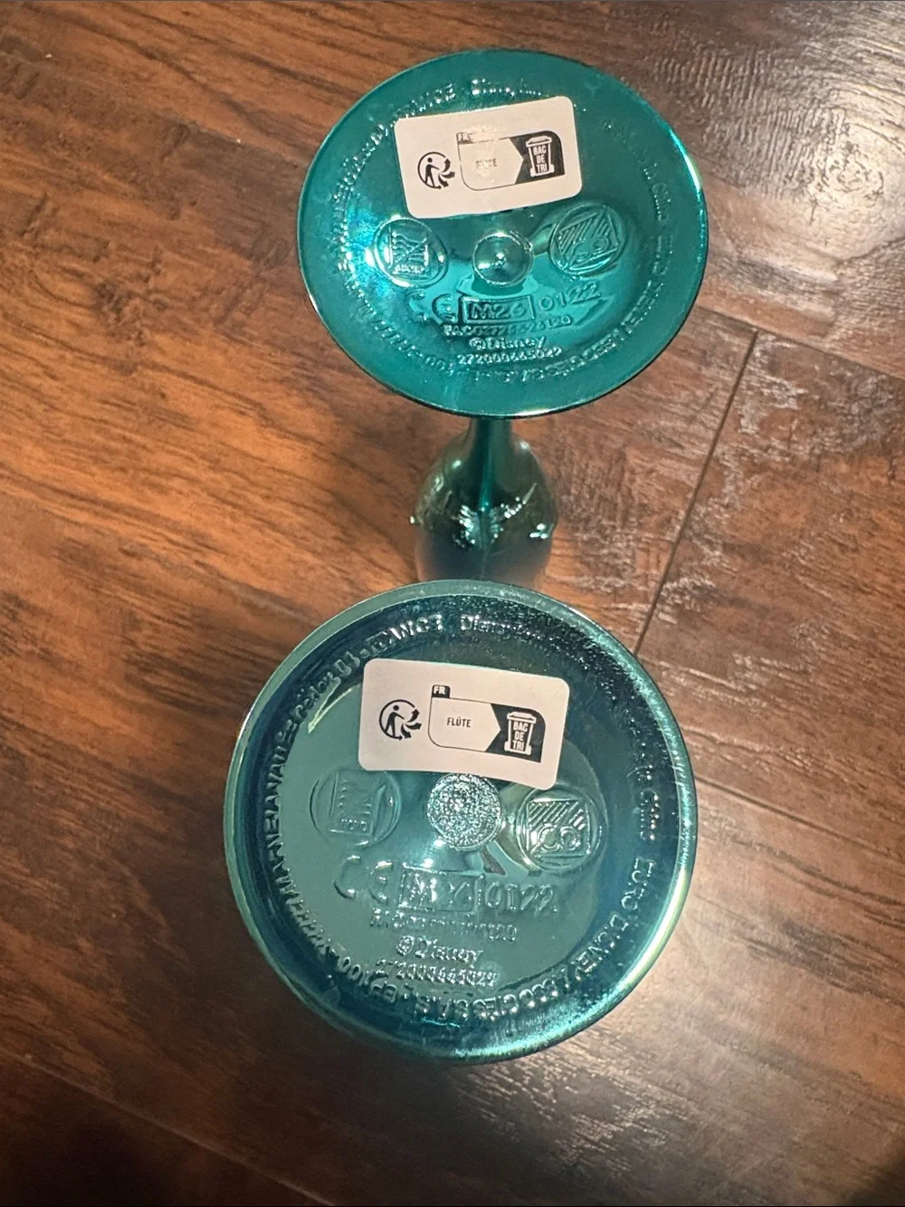 Disneyland PARIS World of FROZEN Teal Champagne Flutes - Set of 2 (exclusive)
